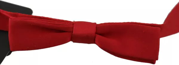 Red 100% Silk Slim Adjustable Neck Papillon Bow Tie