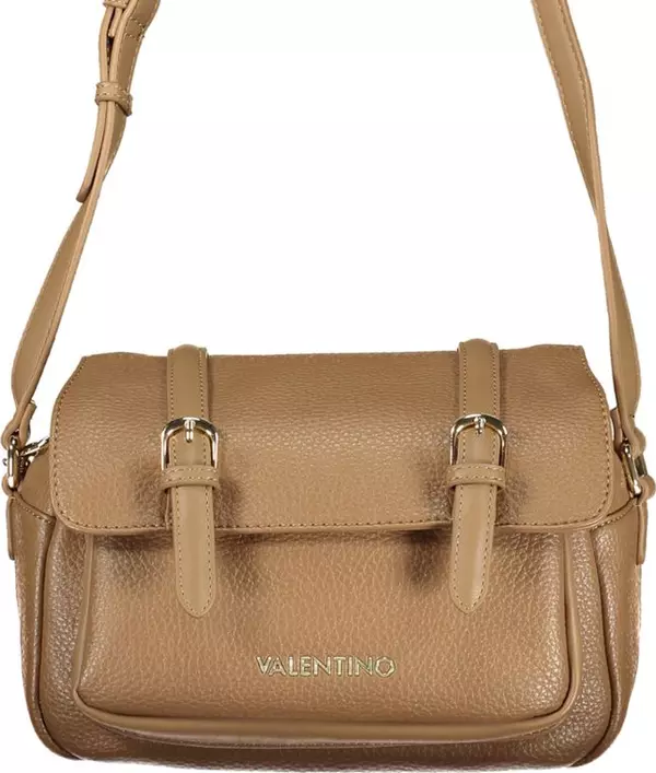 Brown Polyurethane Women's Bag