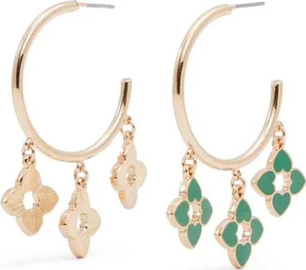 Green Elastane Earrings