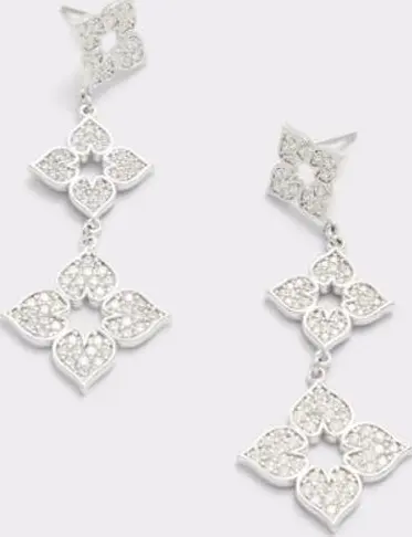 Silver Elastane Earrings