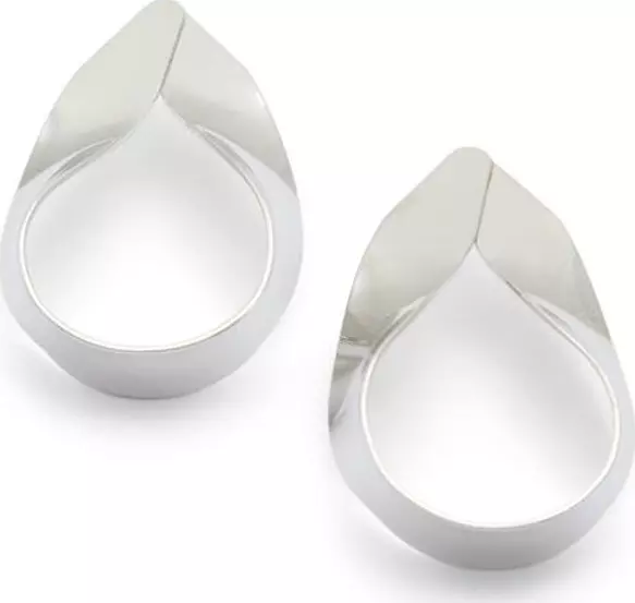 Silver Elastane Earrings