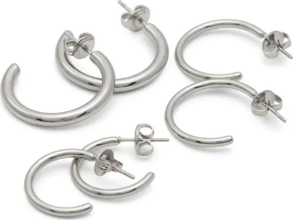Silver Elastane Earrings
