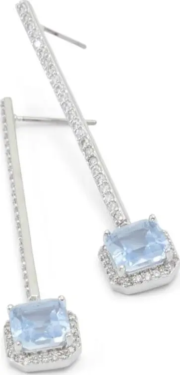 Blue Elastane Earrings