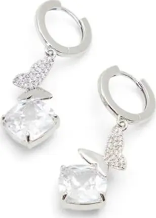 Silver Elastane Earrings