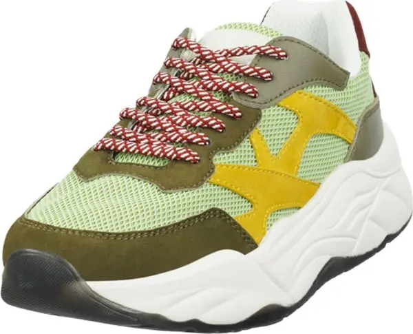 Green Goatskin Chunky Sneakers
