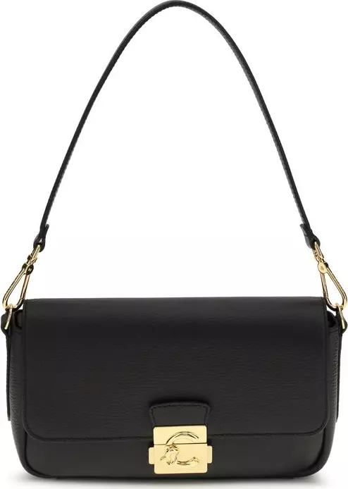 Black Calf Leather Bos Taurus Shoulder Bag
