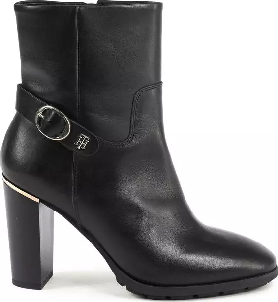 Black Leather Ankle Boots