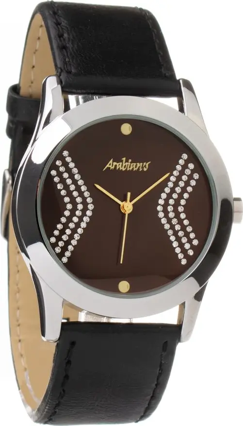 Black Leather Dress Watch