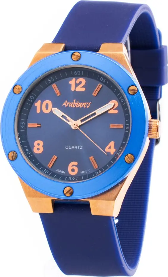 Blue Rubber Bracelet Watch