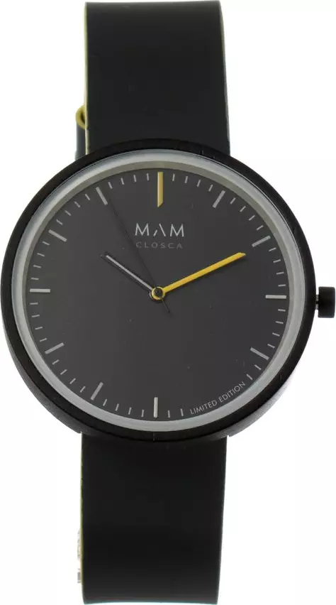 Gray Leather Dress Watch