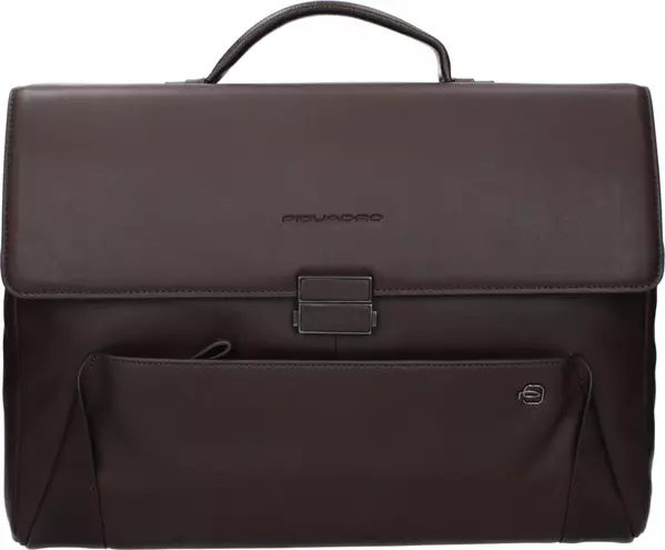 Brown Leather Business And Laptop Bag