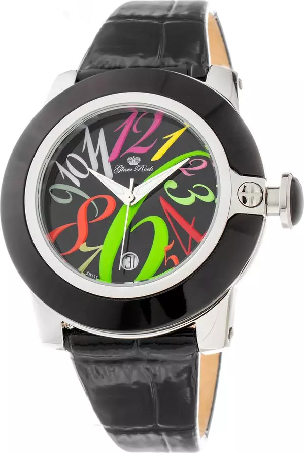 Black Leather Dress Watch