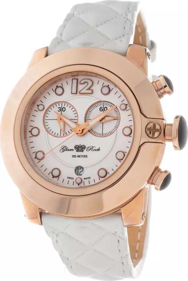White Leather Dress Watch