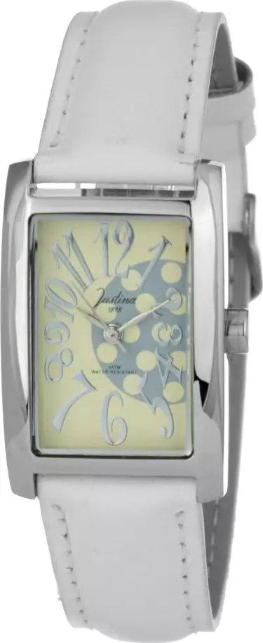 White Leather Dress Watch