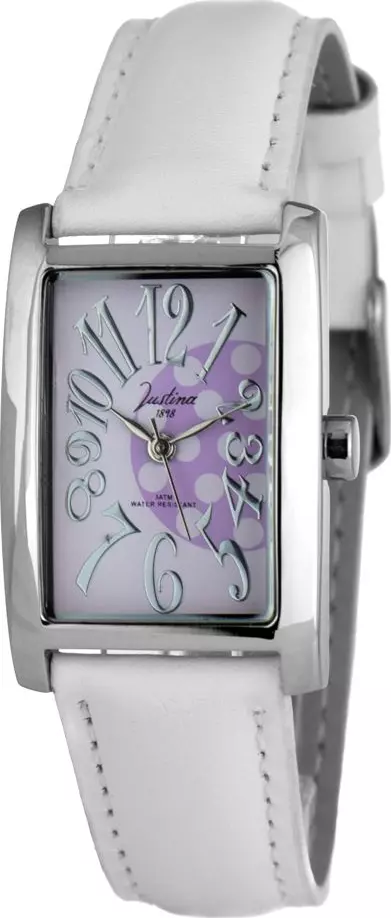 White Leather Dress Watch