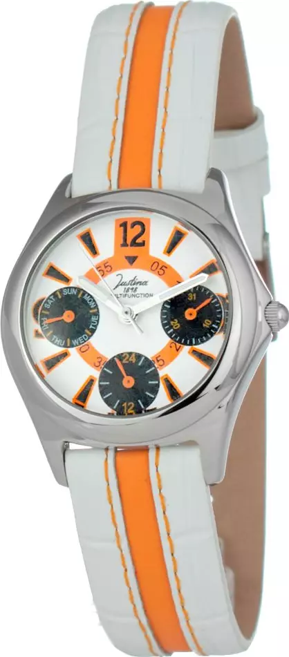 Bicolor Leather Dress Watch