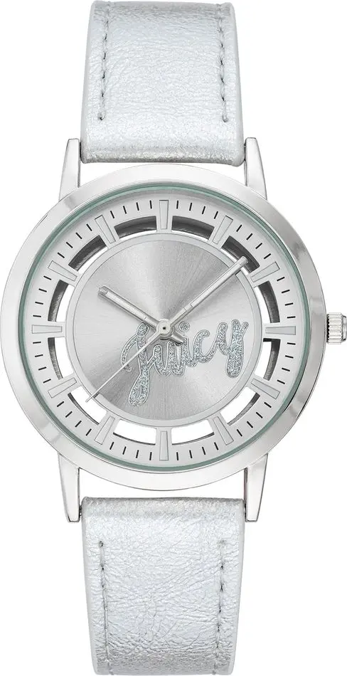 Silver Plastic Dress Watch