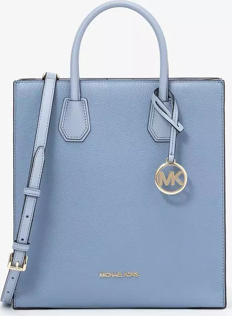 Blue Leather Handbag