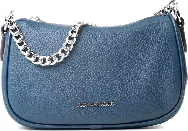 Blue Leather Shoulder Bag