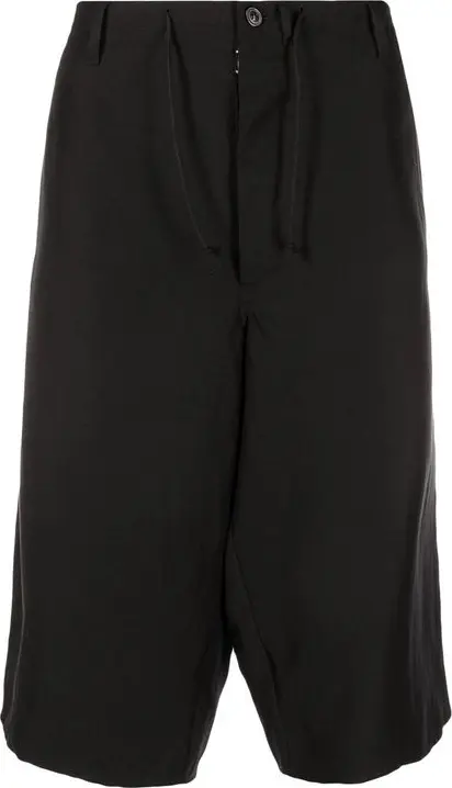 Black Linen Bermuda Shorts