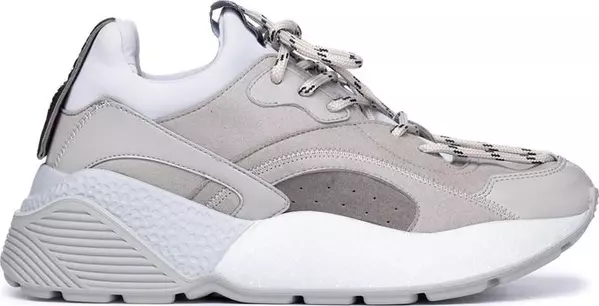 Gray Vegan Leather Chunky Sneakers