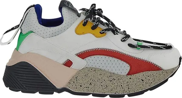 White Vegan Leather Chunky Sneakers