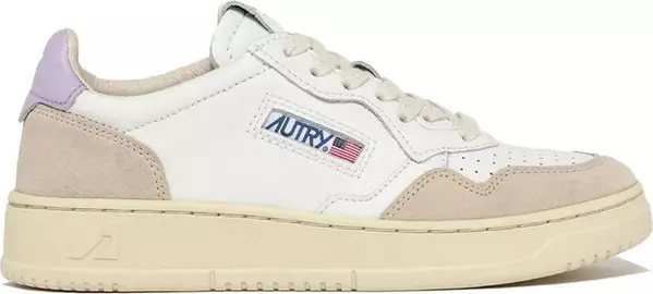 White Leather Low Top Sneakers