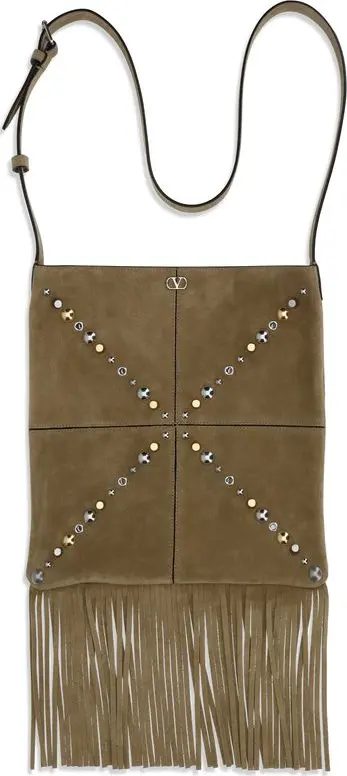 Beige Calf Leather Bos Taurus Shoulder Bag