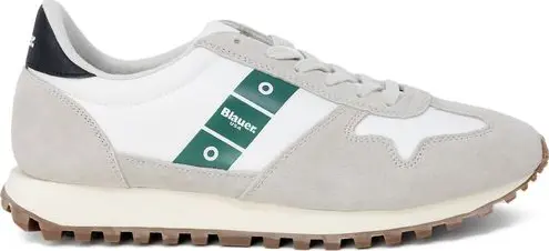Gray Leather Athletic Sneakers