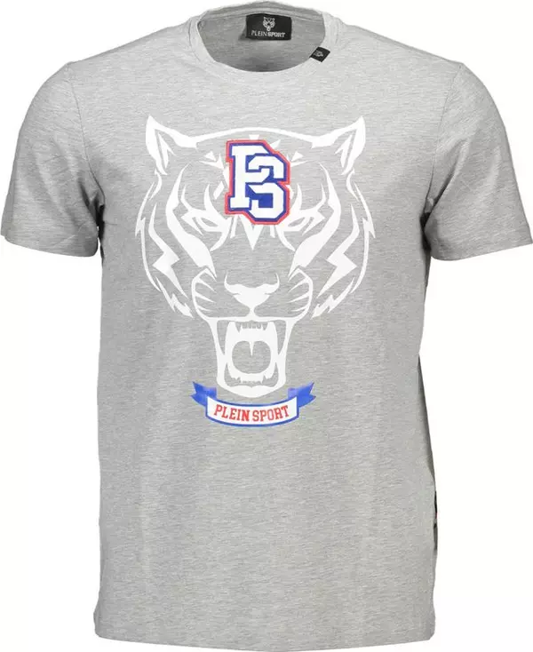 Gray Cotton Men T-Shirt