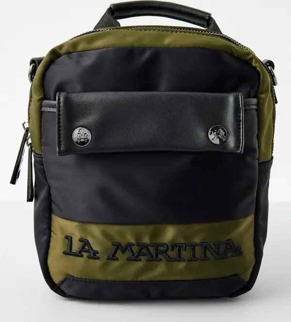 Bicolor Nylon Crossbody Bag