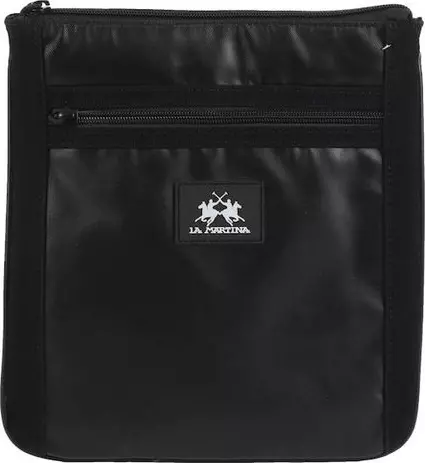 Black Polyethylene Crossbody Bag
