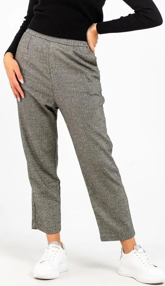 Black Wool Casual Pants