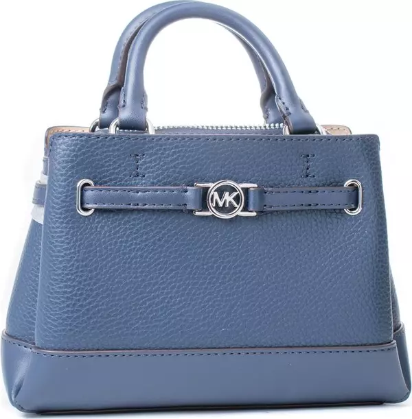 Blue Leather Handbag