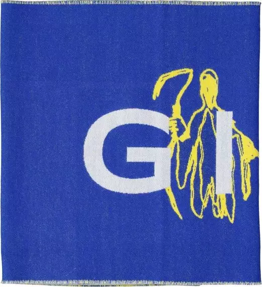 Blue Silk Scarf
