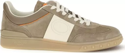 Beige Calf Leather Bos Taurus Low Top Sneakers