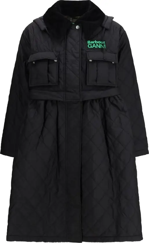 Black Polyester Coat