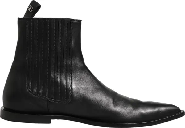 Black Chelsea Men Short Ankle Boots Shoes