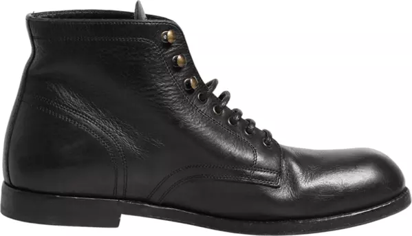 Black Lace Up Short Ankle Boots Men Shoes