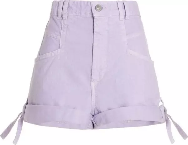 Purple Cotton Shorts