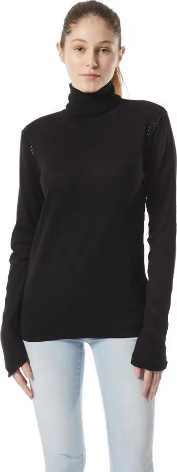 Black Cotton Turtleneck