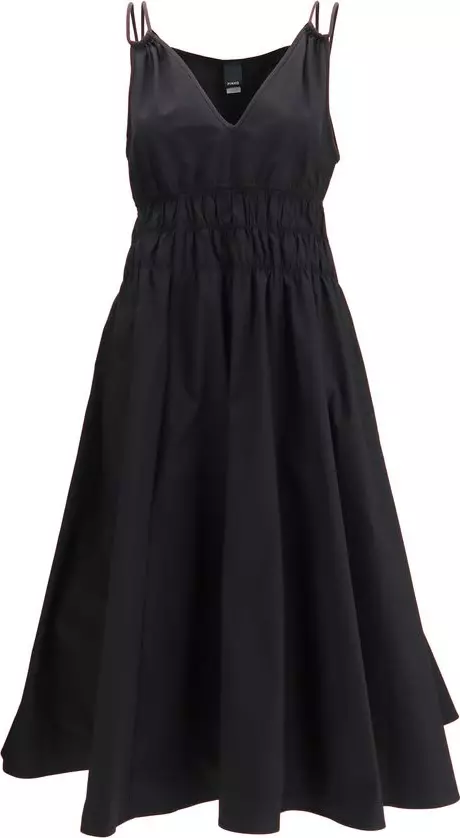 Black Cotton Casual Dress