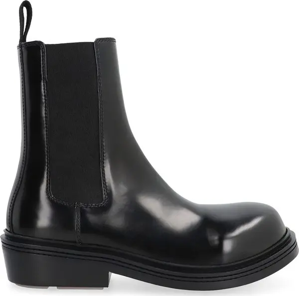 Black Calfskin Ankle Boots