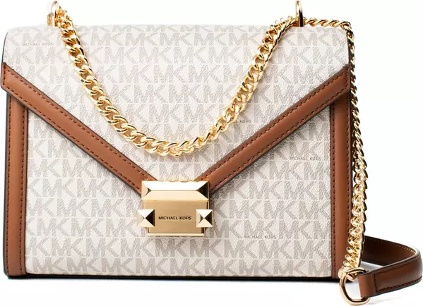 Beige Canvas Shoulder Bag
