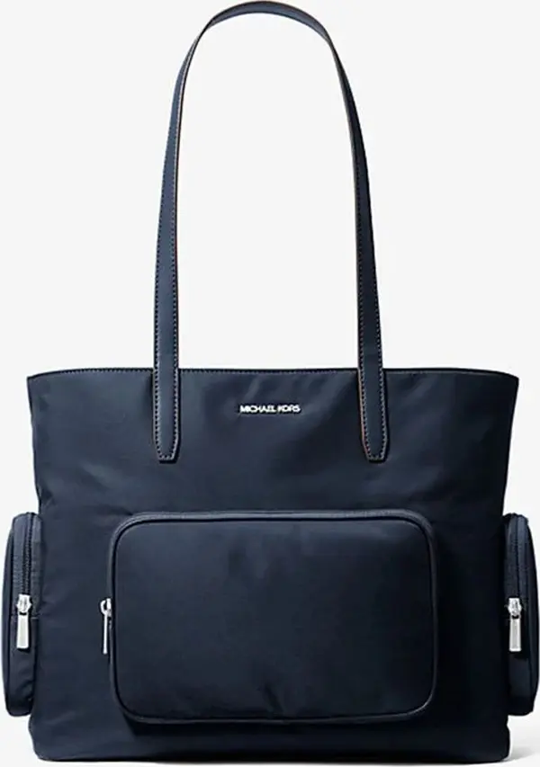 Blue Nylon Tote Bag