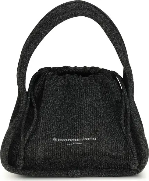 Black Polyester Handbag