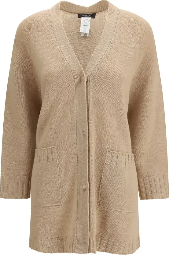Beige Wool Cardigan