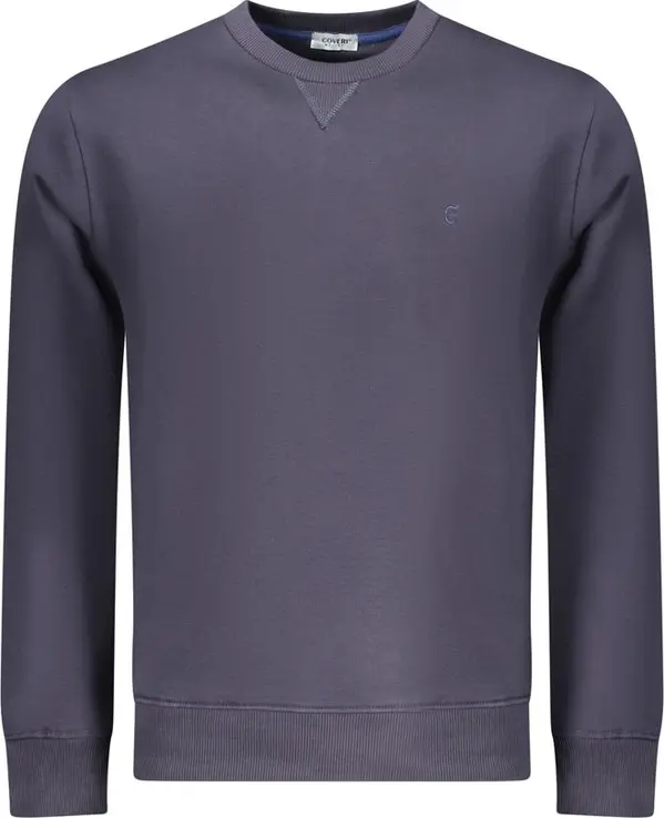 Blue Cotton Men Sweatshirt