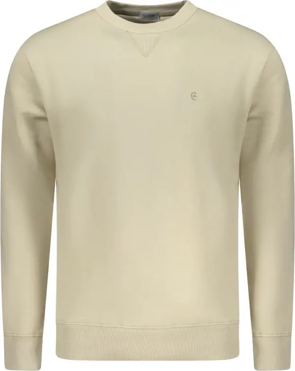 Beige Cotton Men's Sweatshirt