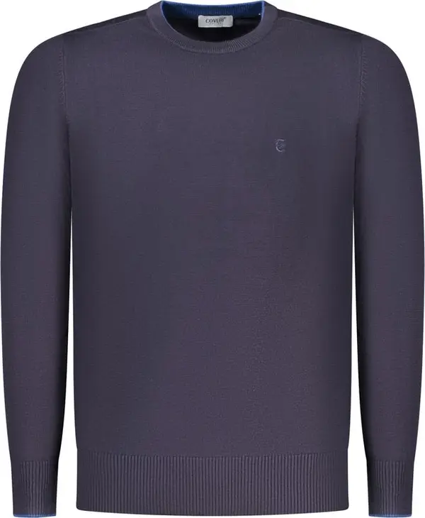 Blu Viscosa Uomo Maglia